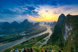 View of Li River from Top of Xianggong Hill