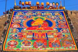 Sunning the Buddha, Amdo Tibetan Monlam Festival 